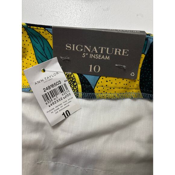 ANN TAYLOR FACTORY Size 10 Lemon Print Shorts Signature 5" Inseam - Picture 4 of 6